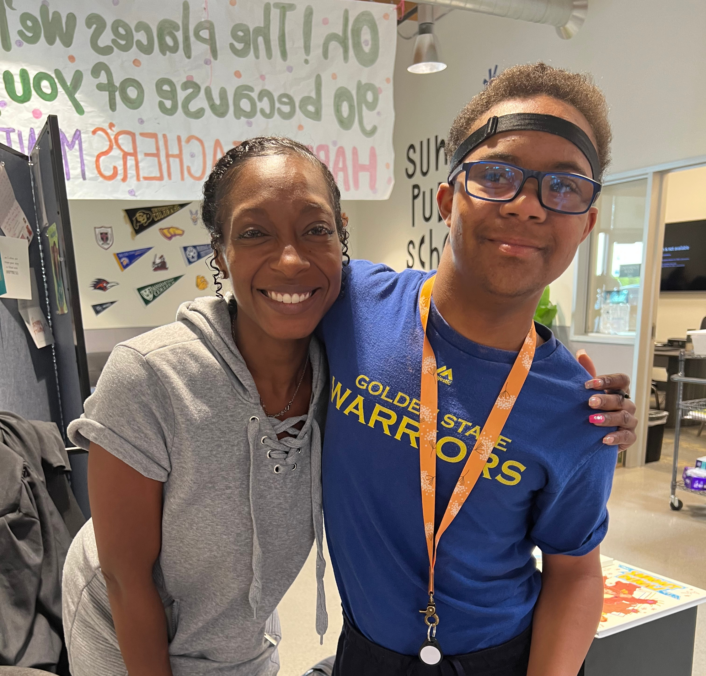 Alexandra Williams teaching students in her classroom